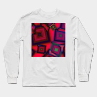 green red pink texture gradient Long Sleeve T-Shirt